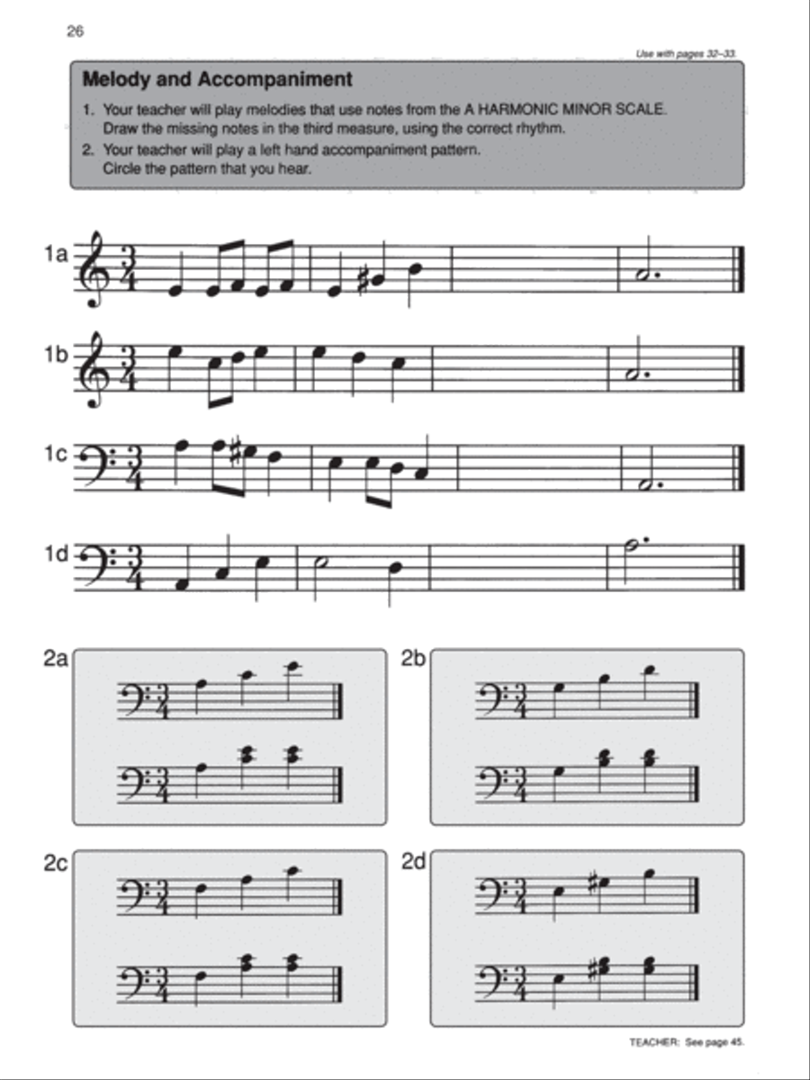 Alfred's Basic Piano Course Ear Training, Level 3 Piano Method scores gallery preview page 2