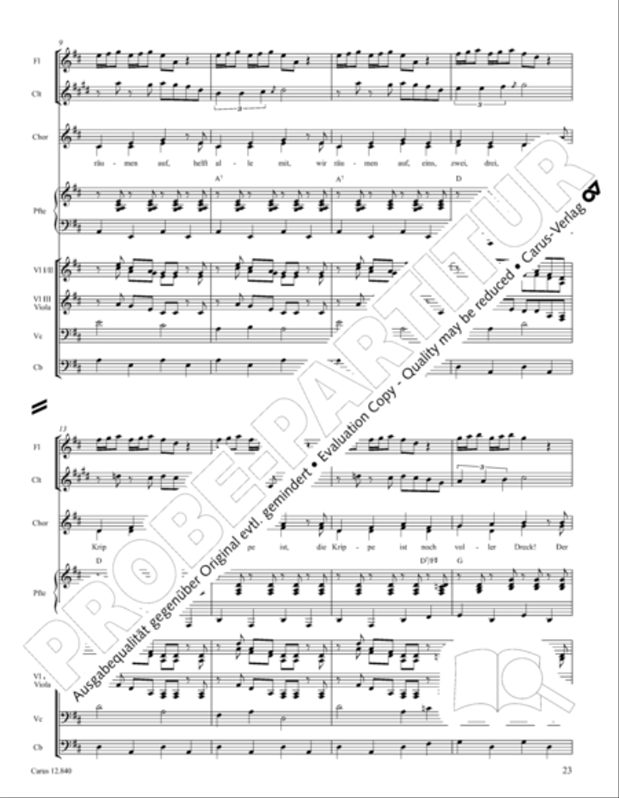 Ochs und Esel wissen mehr Orchestra scores gallery preview page 23
