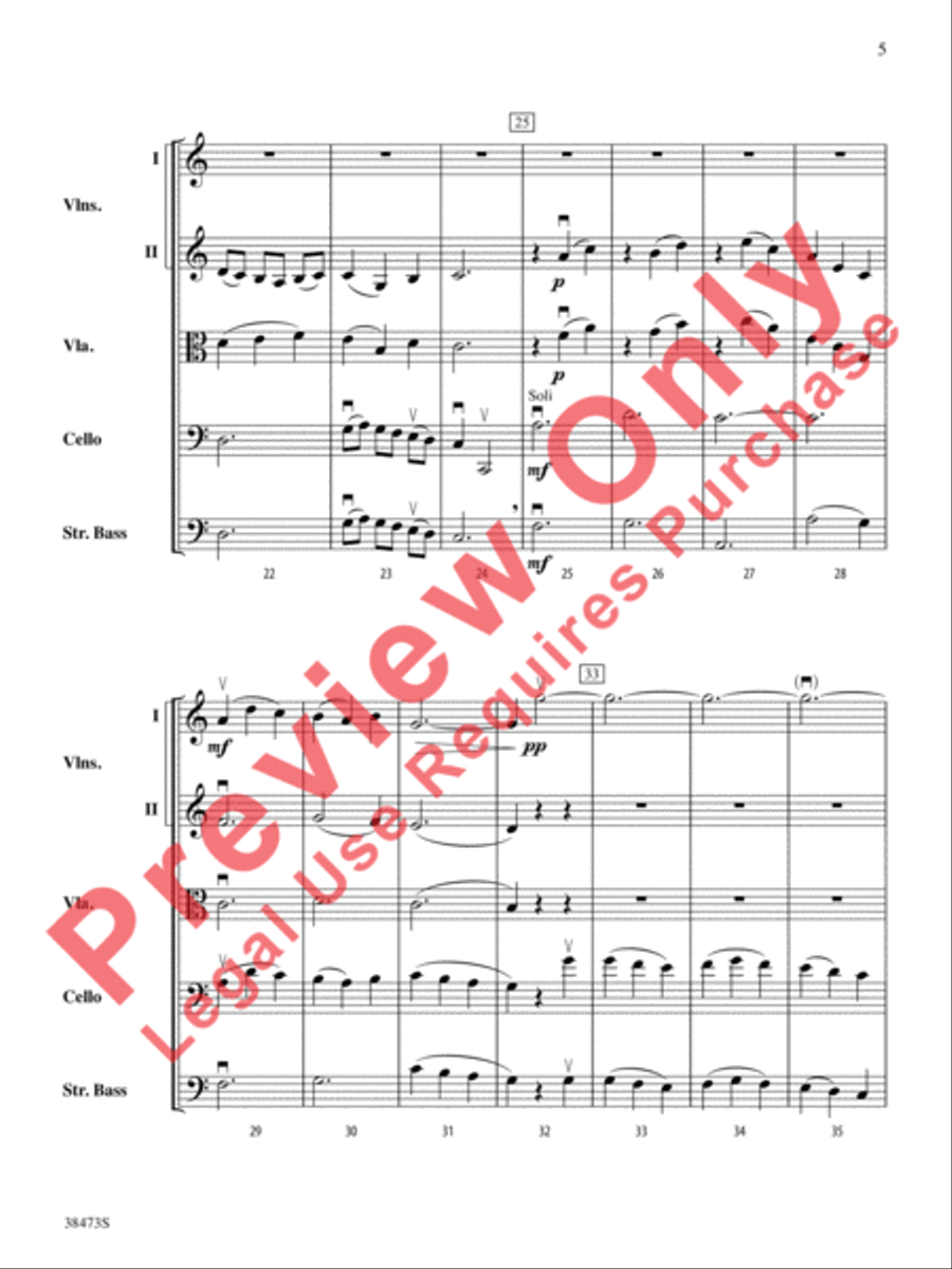 Lonestar Variations String Orchestra scores gallery preview page 6