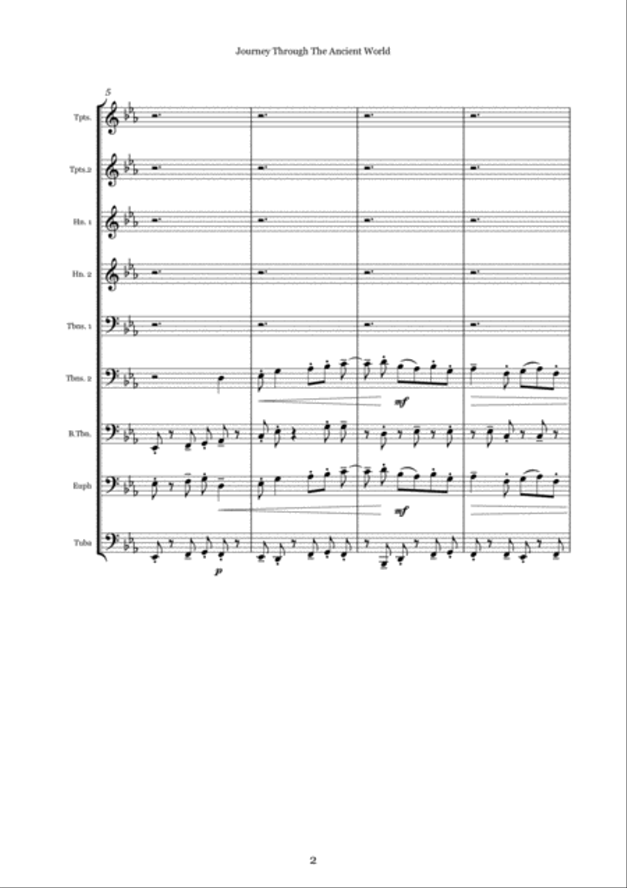 Journey to the Ancient World Brass Ensemble scores gallery preview page 4