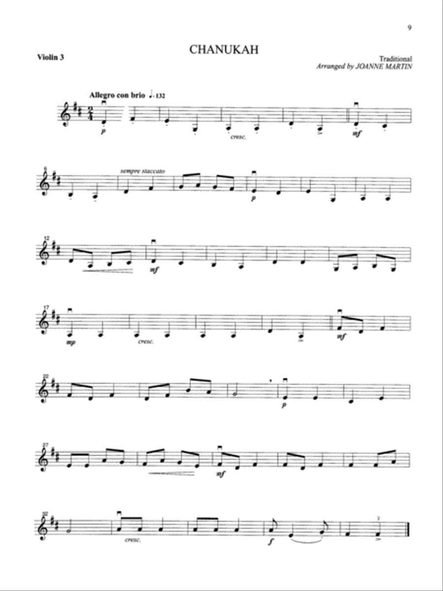 Festive Strings for String Quartet or String Orchestra String Quartet scores gallery preview page 6