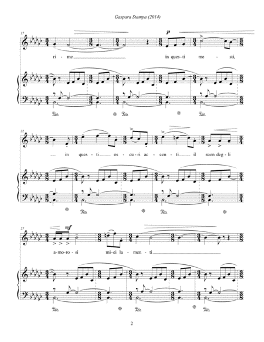 Gaspara Stampa (2014) for soprano and piano Soprano Voice scores gallery preview page 6