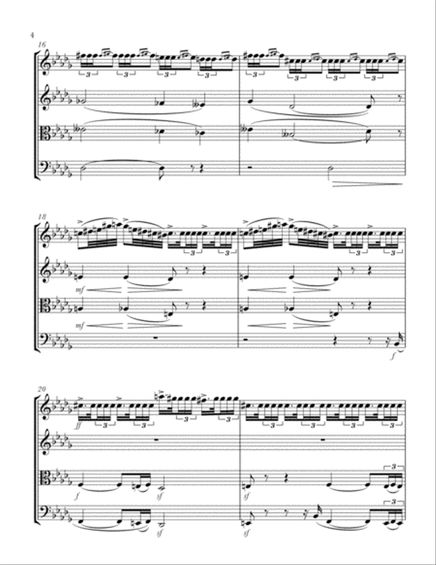 Samuel Goldenberg & Schmuyle from Pictures at an Exhibition - String Quartet String Quartet scores gallery preview page 4