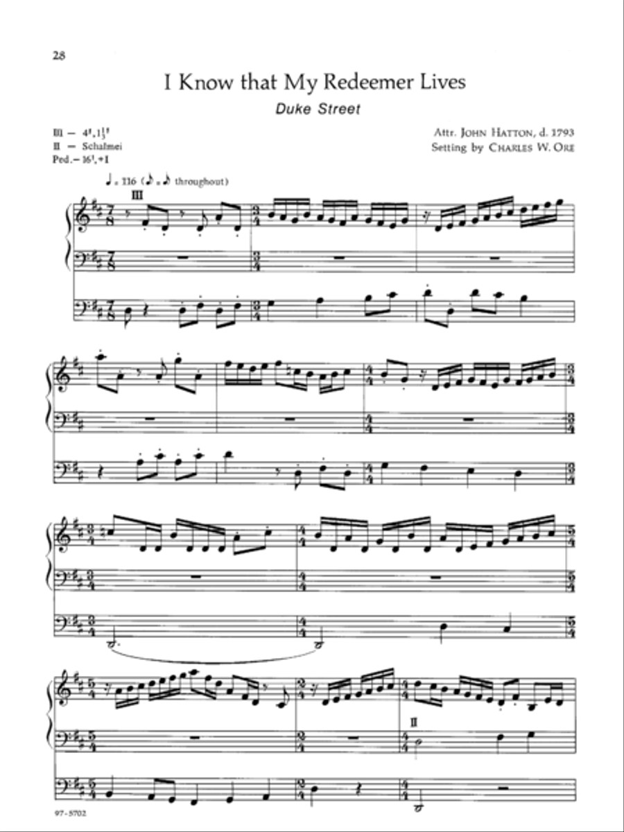 Eleven Compositions for Organ, Set III