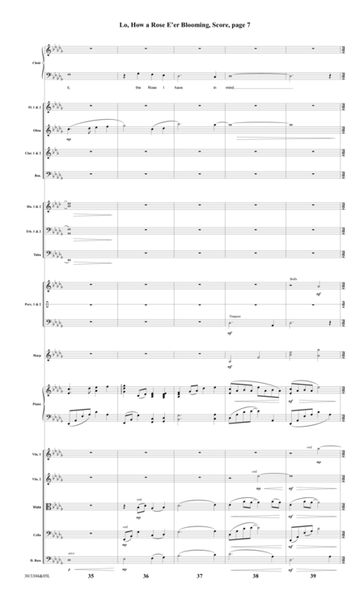 Lo, How a Rose E'er Blooming - Orchestral Score and Parts