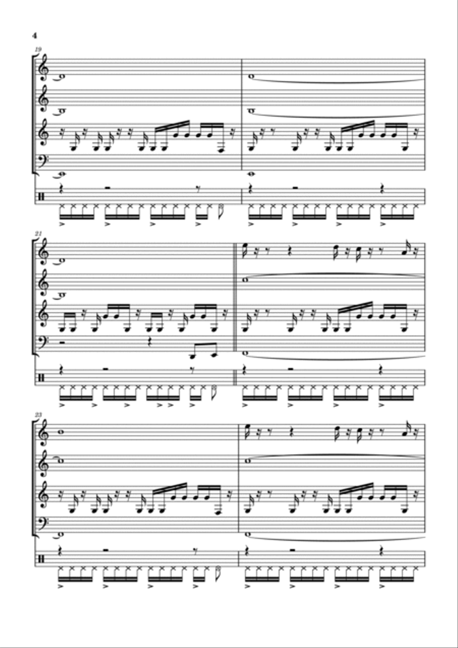 Theme From Shaft Woodwind Quartet scores gallery preview page 5