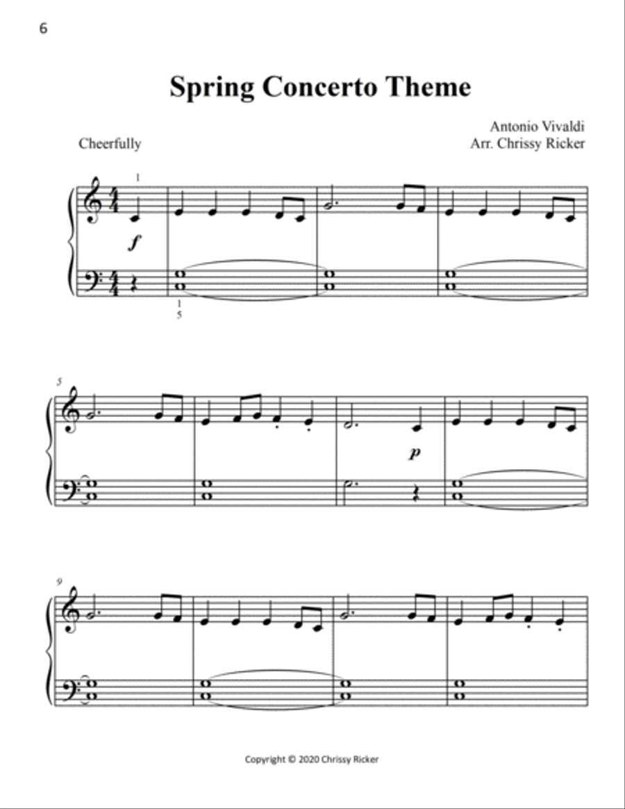 Easy Classical Favorites - 12 Arrangements for Elementary Pianists Easy Piano scores gallery preview page 6