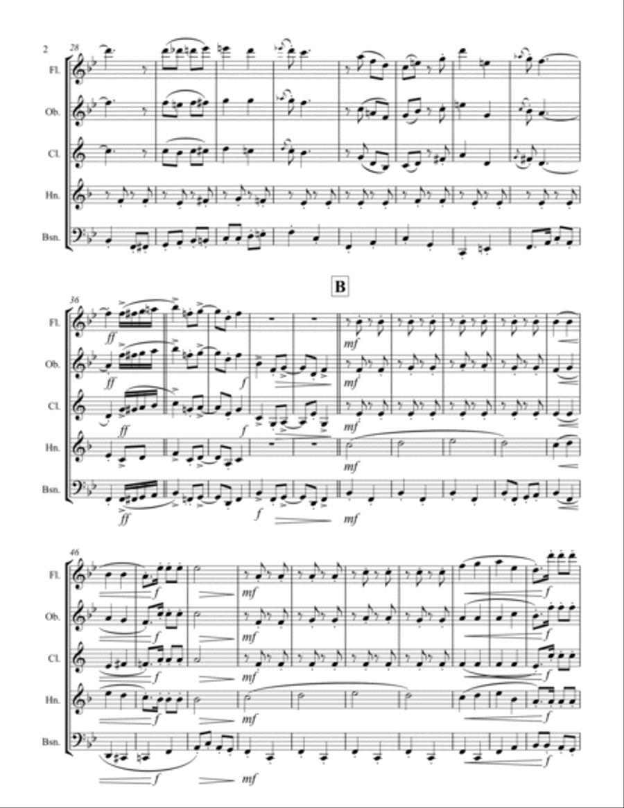 Pennsylvania Polka Woodwind Quintet scores gallery preview page 3