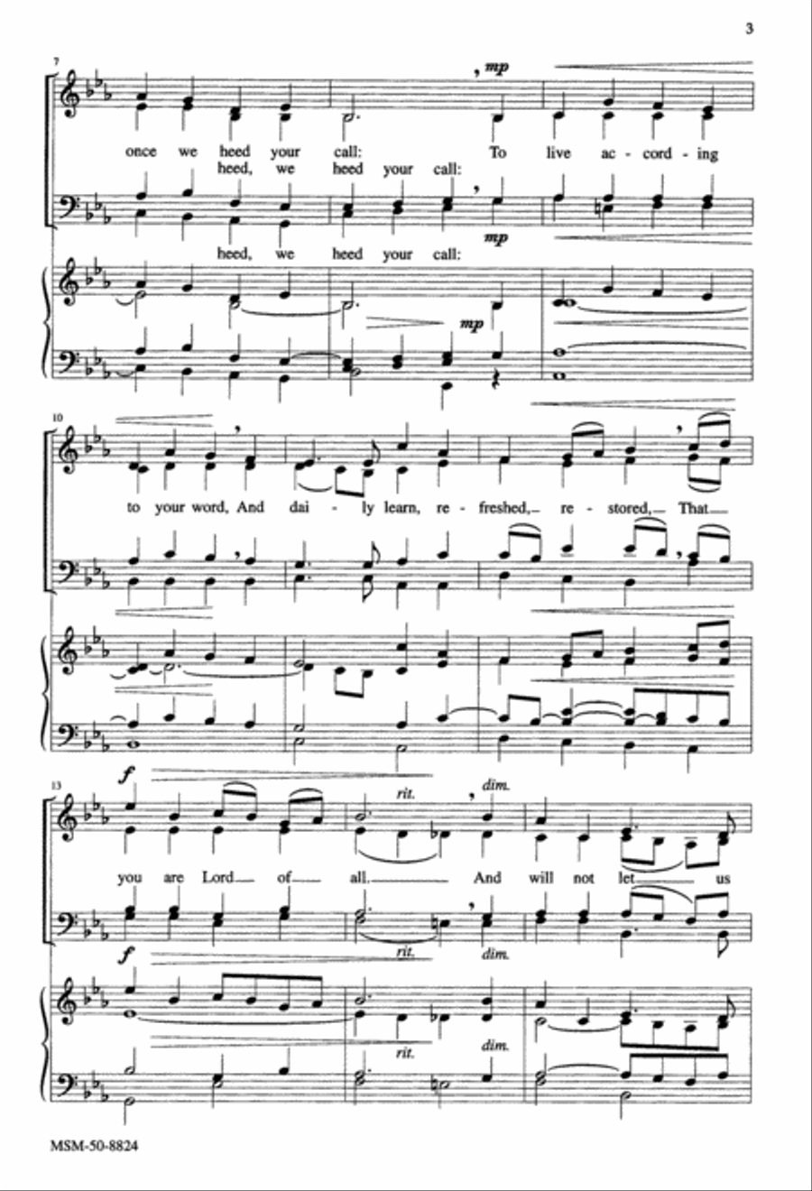 How Clear Is Our Vocation, Lord 4-Part scores gallery preview page 3