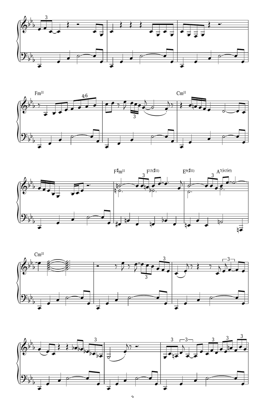 Footprints Piano Solo scores gallery preview page 3