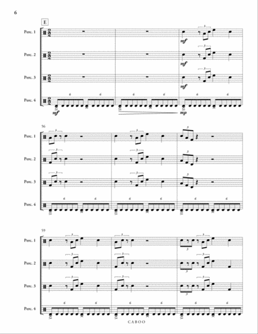 Caboo Caboo Percussion Ensemble scores gallery preview page 7