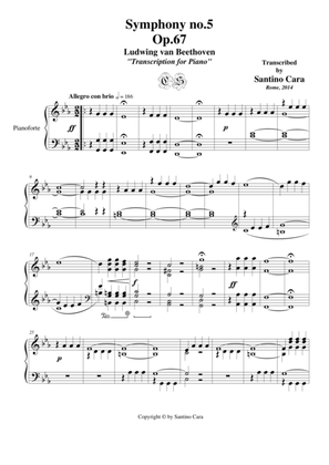 Book cover for L.van Beethoven - Symphony no.5 Op.67 for piano - 1 - Allegro con brio