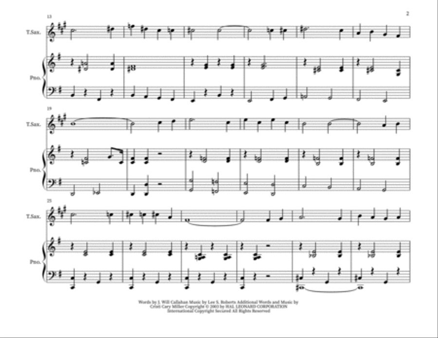 Smiles Tenor Saxophone scores gallery preview page 2