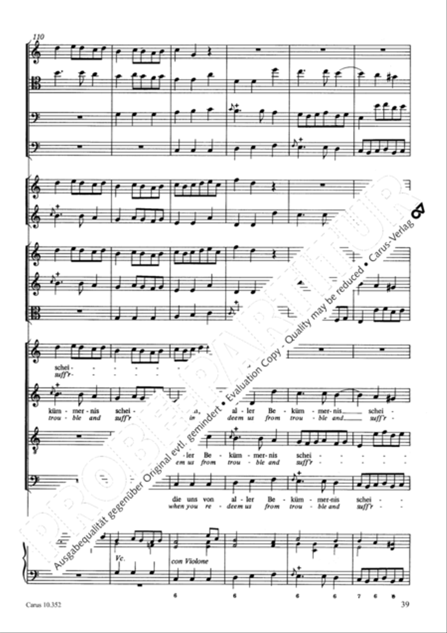 From the deepest comes our plea (Aus der Tiefen rufen wir) 4-Part scores gallery preview page 42