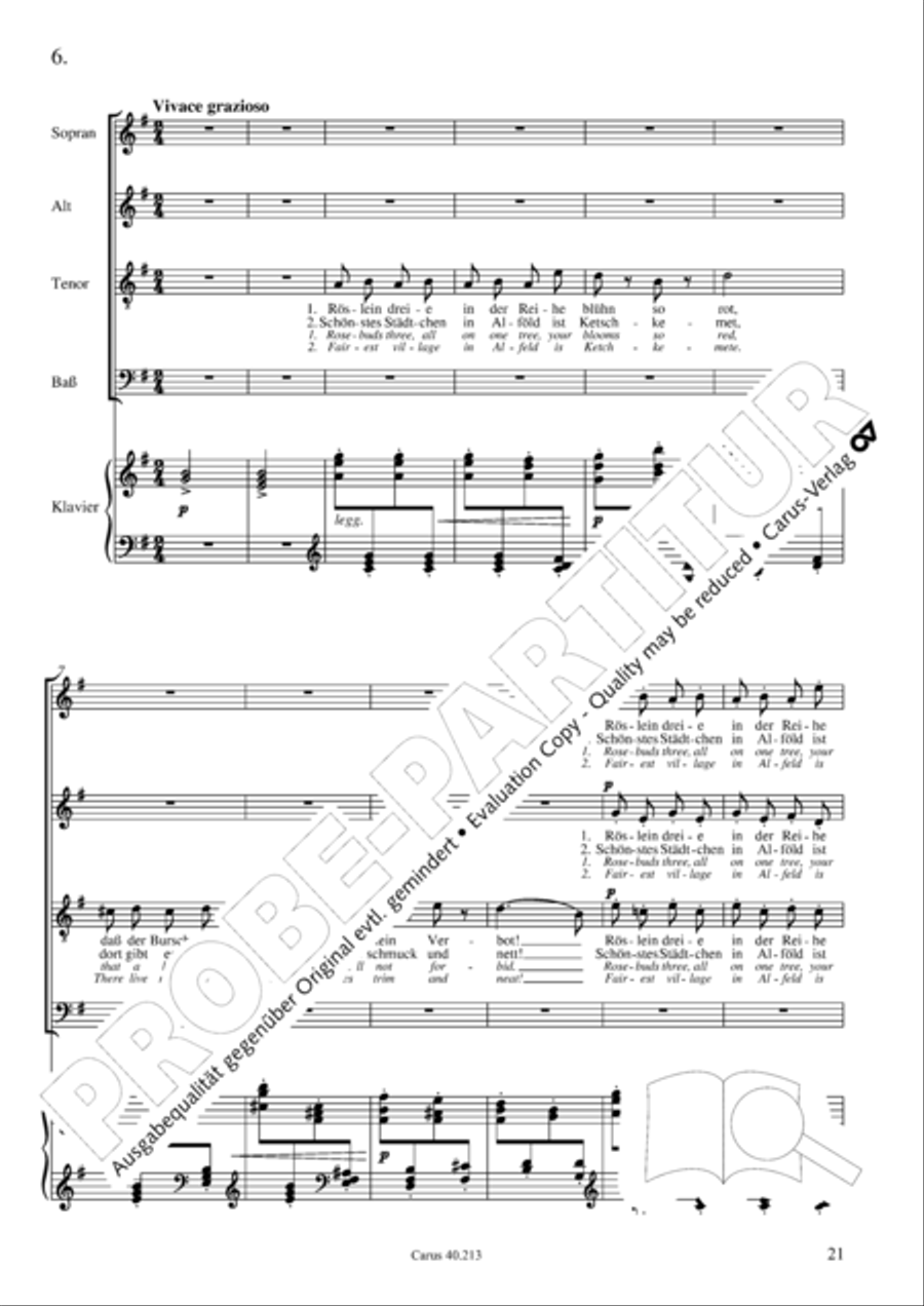 Zigeunerlieder op. 103 Zigeunerlieder op. 103 Choir scores gallery preview page 22