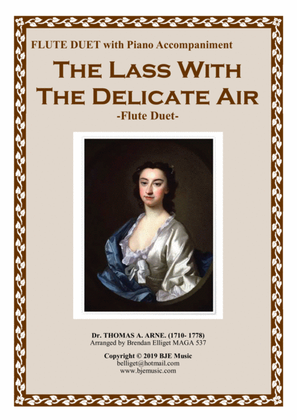 Book cover for The Lass With The Delicate Air - Flute Duet with Piano accompaniment Score and Parts PDF