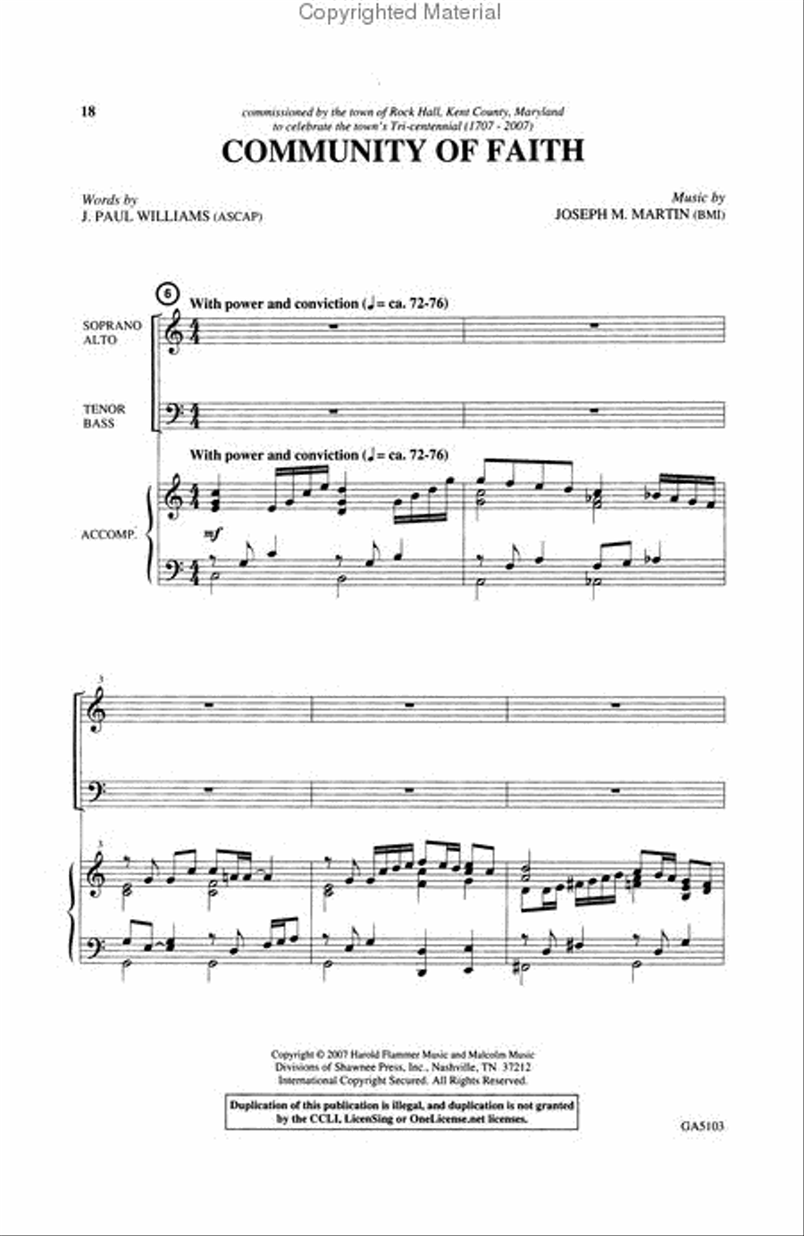 Of Faith and Freedom (Collection) 4-Part scores gallery preview page 3