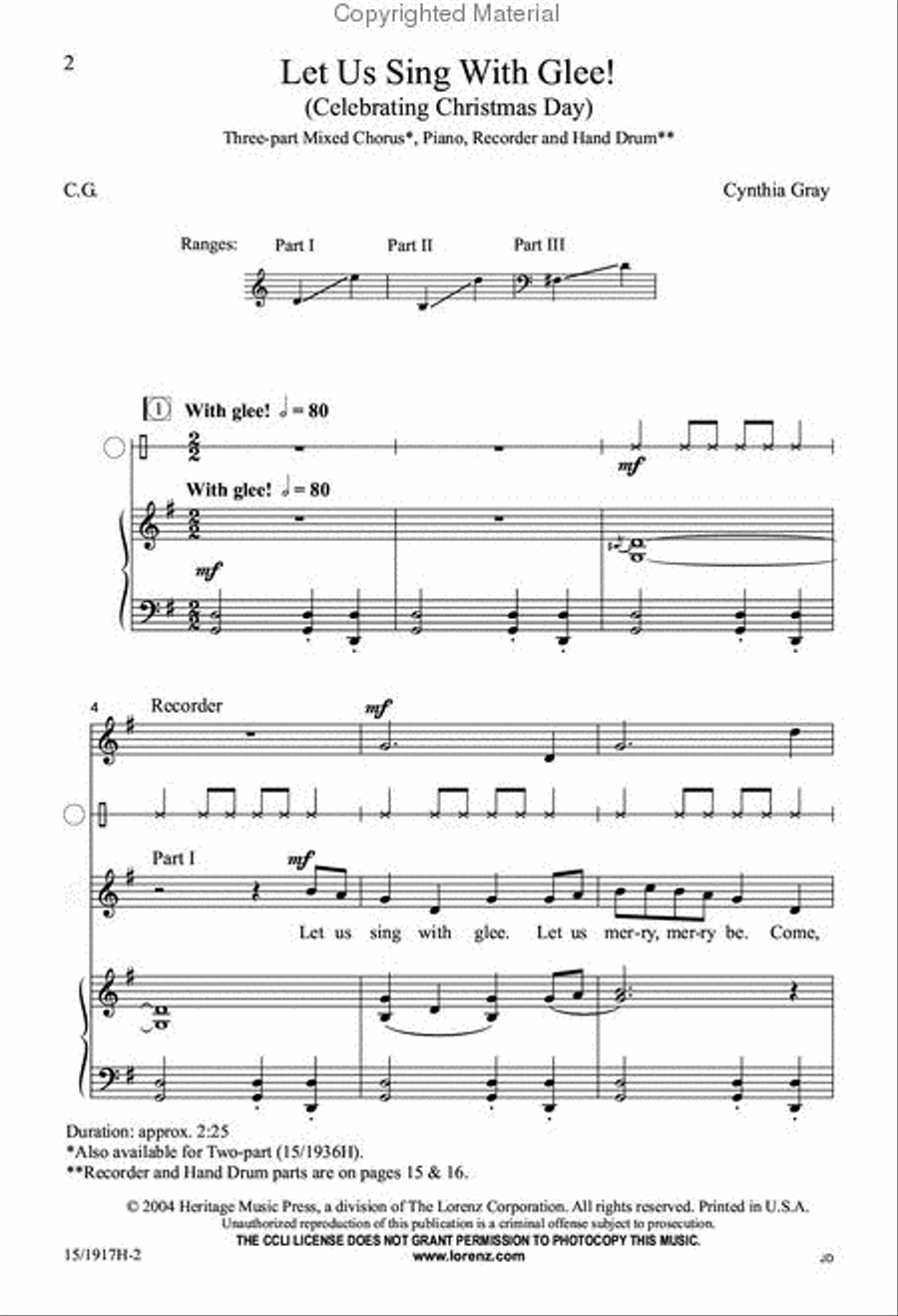 Let Us Sing with Glee!