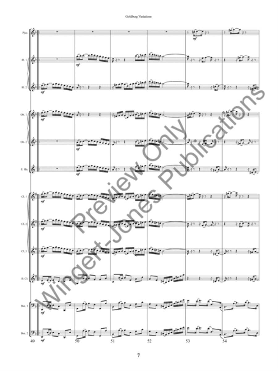 Goldberg Variations (Score) Concert Band scores gallery preview page 13