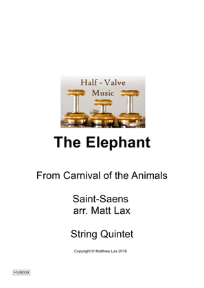 The Elephant from Carnival of the Animals (Double Bass and String quartet/string orchestra)