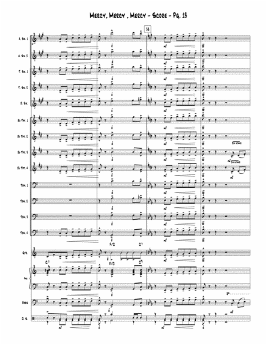 Mercy, Mercy, Mercy Jazz Ensemble scores gallery preview page 14