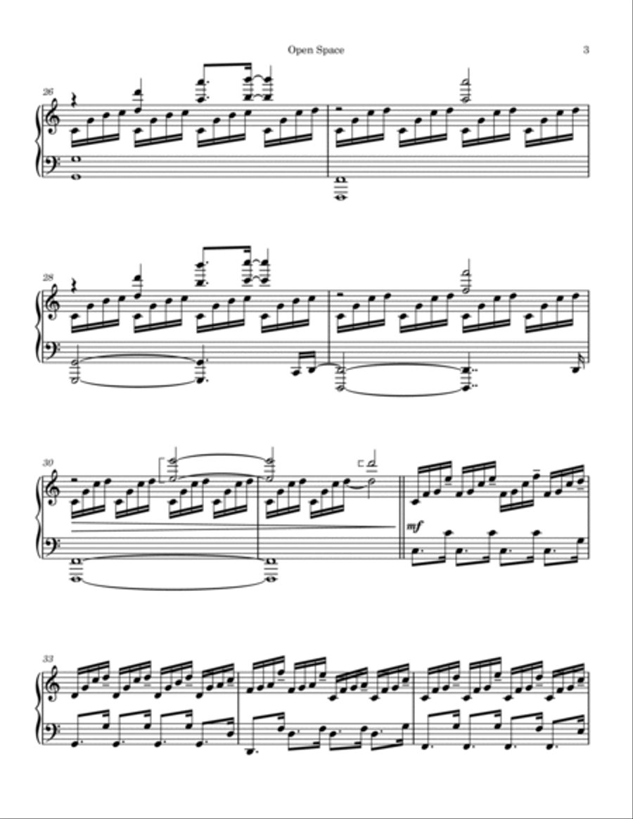 Open Space Open Space Piano Solo scores gallery preview page 3