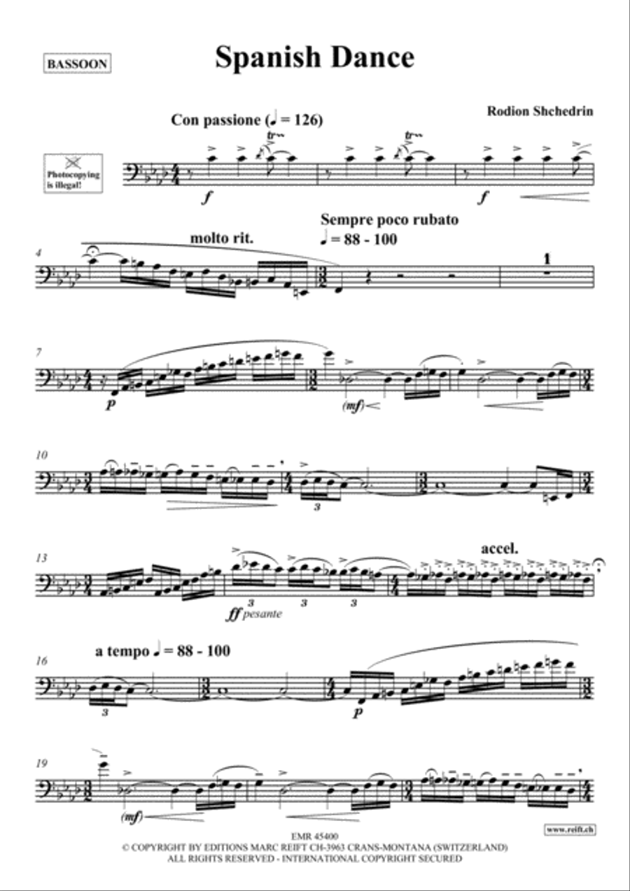 Spanish Dance Bassoon Solo scores gallery preview page 2