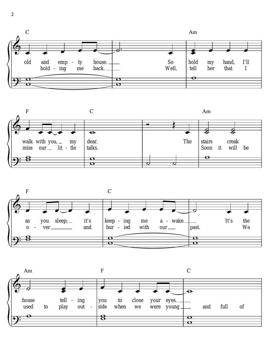 Little Talks Little Talks Easy Piano scores gallery preview page 2