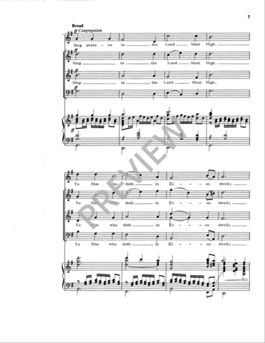 O Lord Most High, with All My Heart 3-Part scores gallery preview page 8