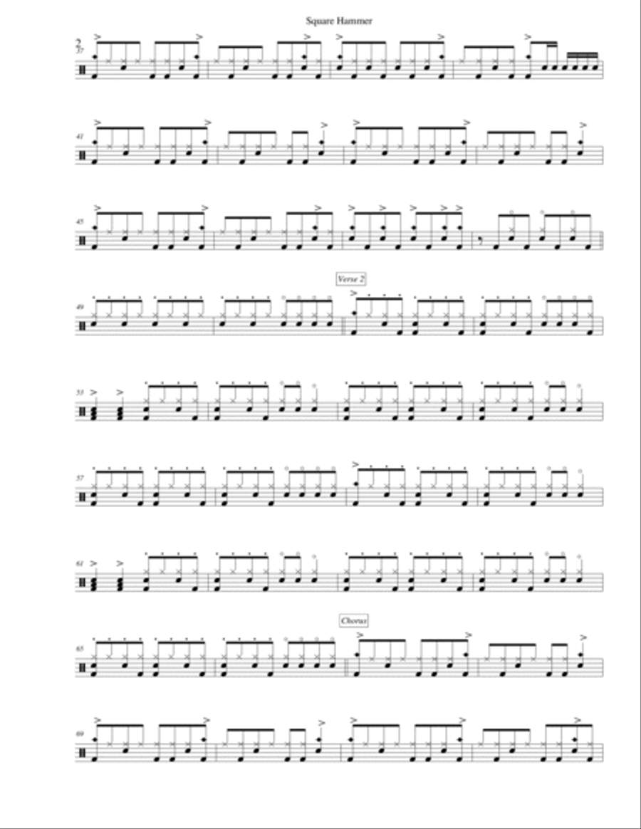 Square Hammer Drum Set scores gallery preview page 2