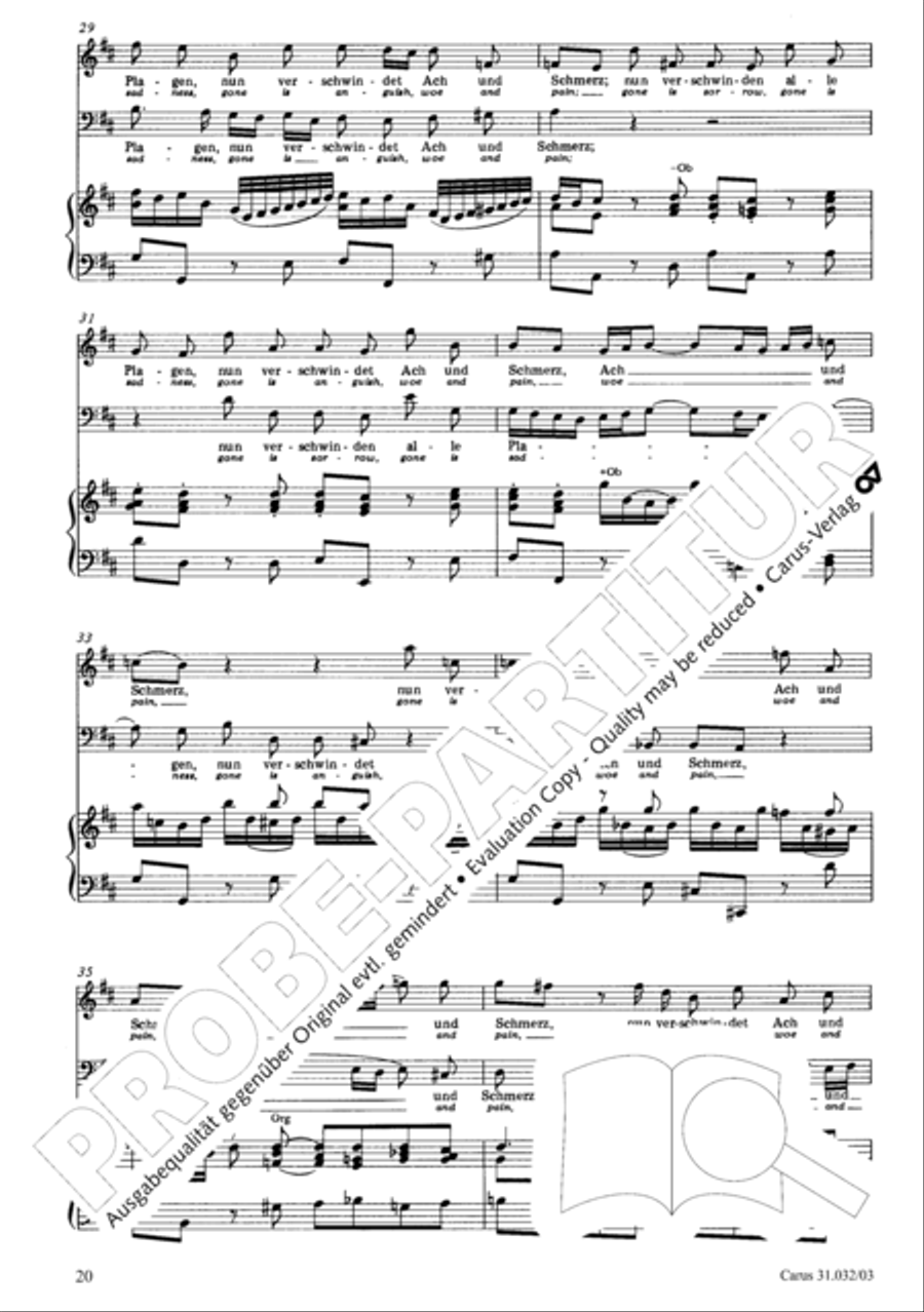 Dearest Jesus, sore I need Thee (Liebster Jesu, mein Verlangen) 4-Part scores gallery preview page 21