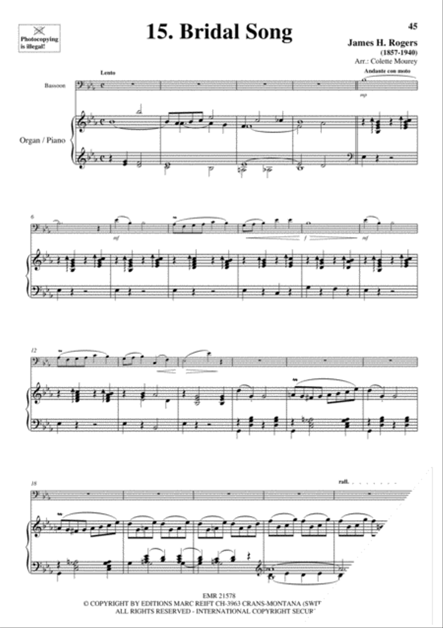 20 Greatest Wedding Solos Bassoon Solo scores gallery preview page 17