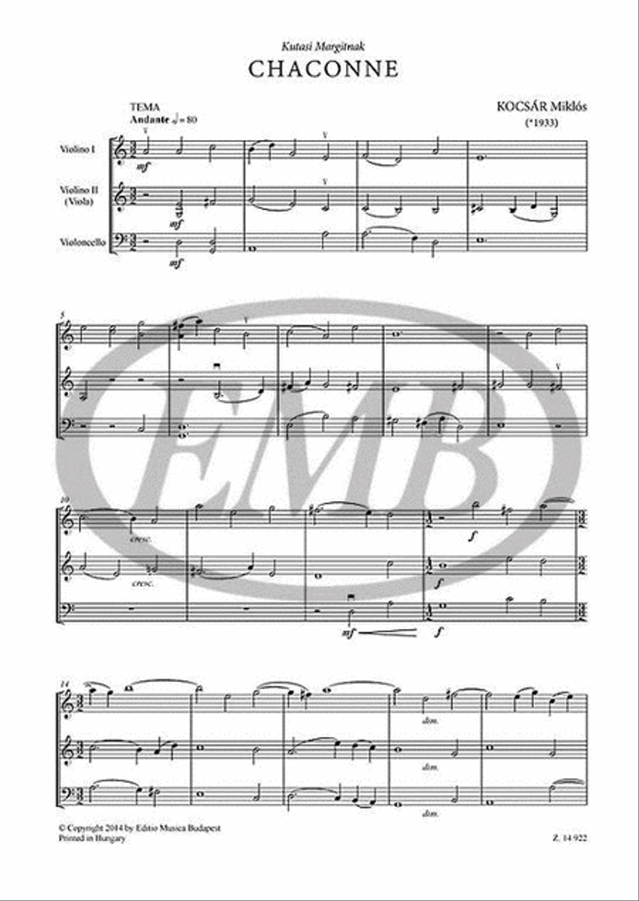 Chaconne per archi String Orchestra scores gallery preview page 2