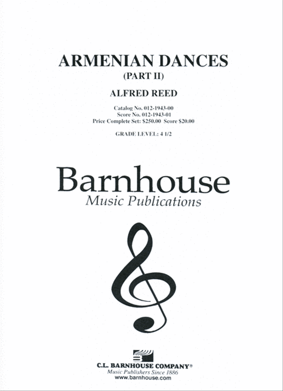 Armenian Dances, Part II Concert Band scores gallery preview page 1