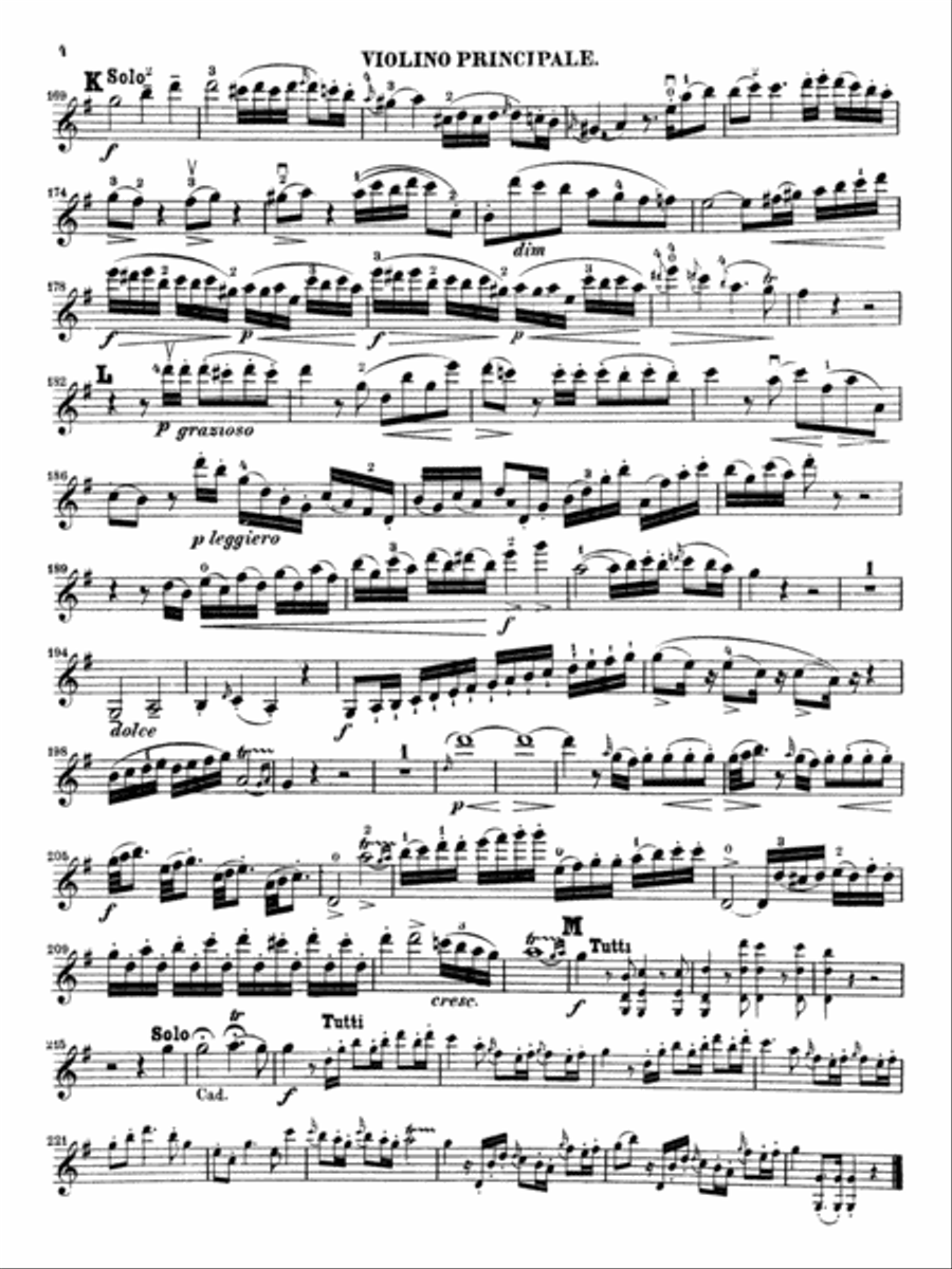 Mozart: Violin Concerto No. 3 in G Major, K.216 Violin Solo scores gallery preview page 4