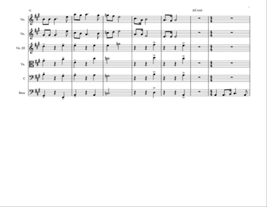 Come, come ye saints Small Ensemble scores gallery preview page 3