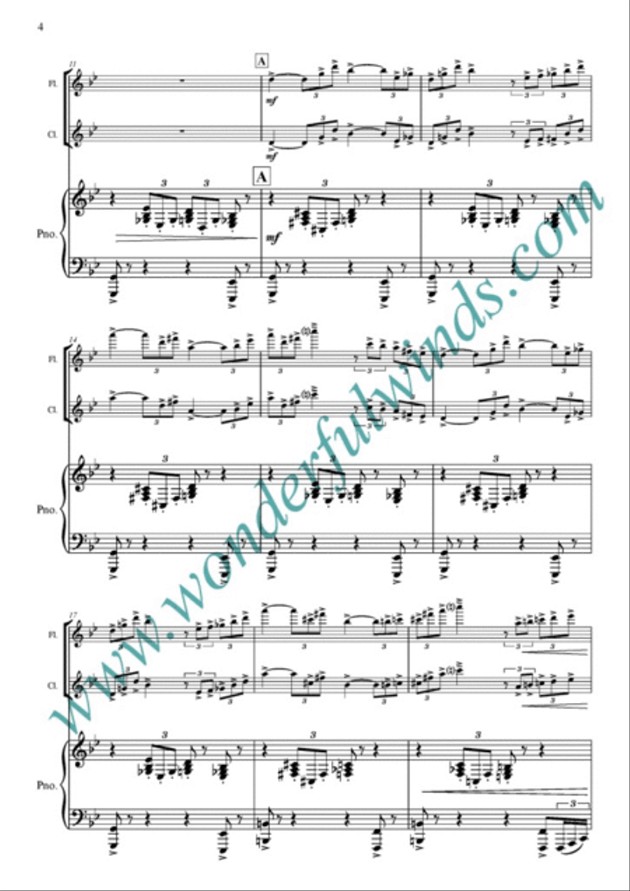 Winter In Sherwood B-Flat Clarinet scores gallery preview page 3