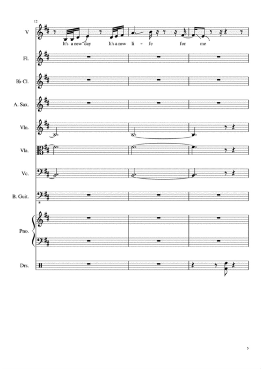Feeling Good Piano, Vocal, Guitar scores gallery preview page 5