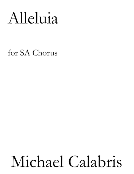 Alleluia (for SA Chorus)