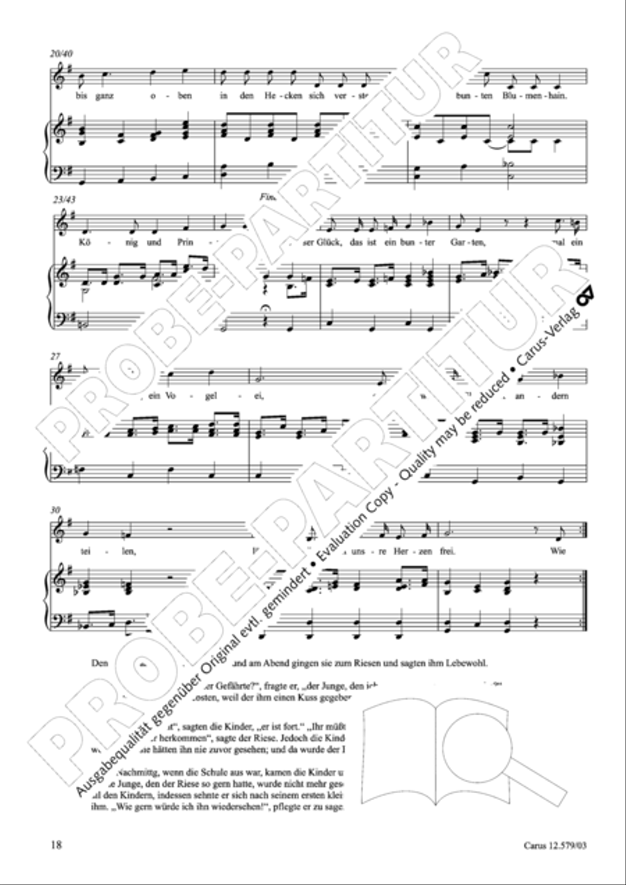 Der Garten des Riesen Children's Choir scores gallery preview page 19