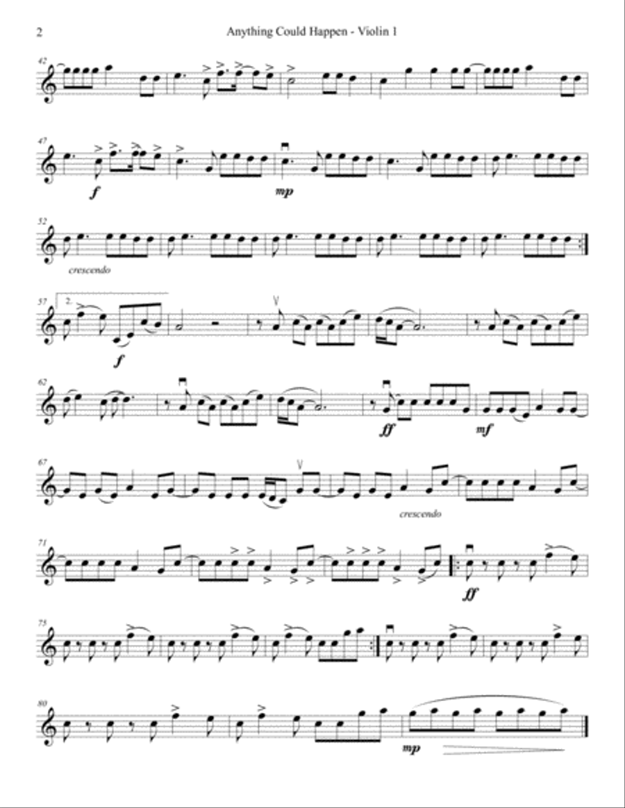 Anything Could Happen String Quartet scores gallery preview page 2
