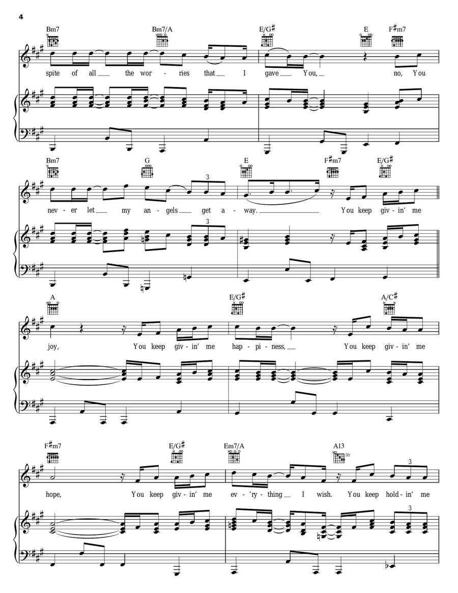 You Keep Givin' Me You Keep Givin' Me Piano, Vocal, Guitar scores gallery preview page 4