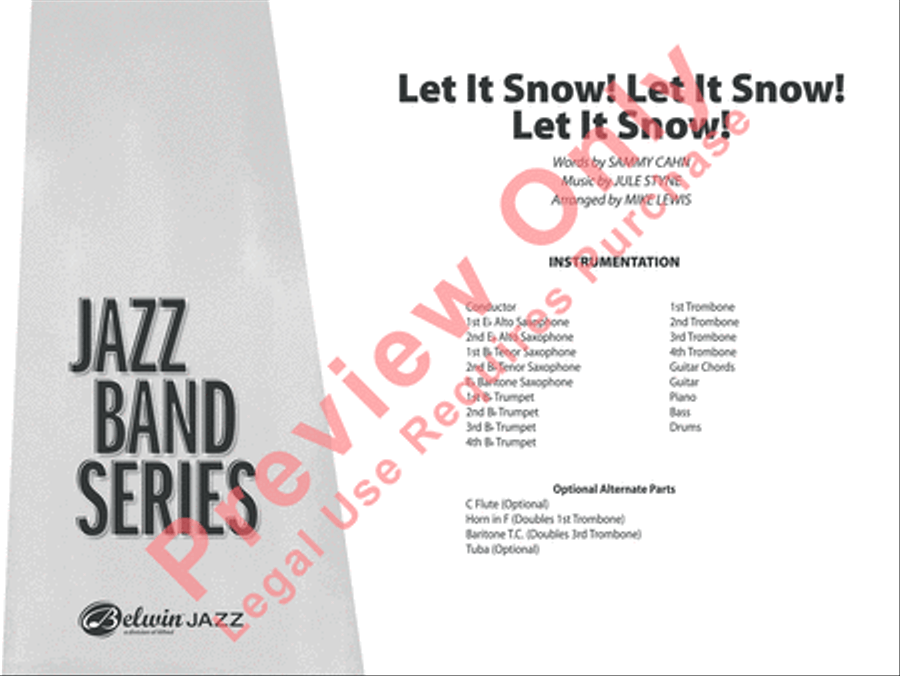 Let It Snow! Let It Snow! Let It Snow! Jazz Ensemble scores gallery preview page 2
