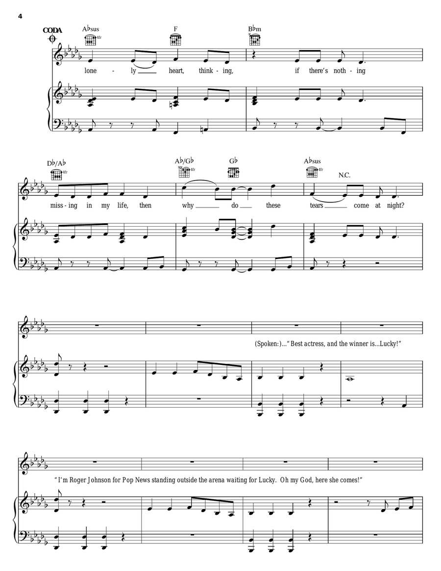 Lucky Lucky Piano, Vocal, Guitar scores gallery preview page 4