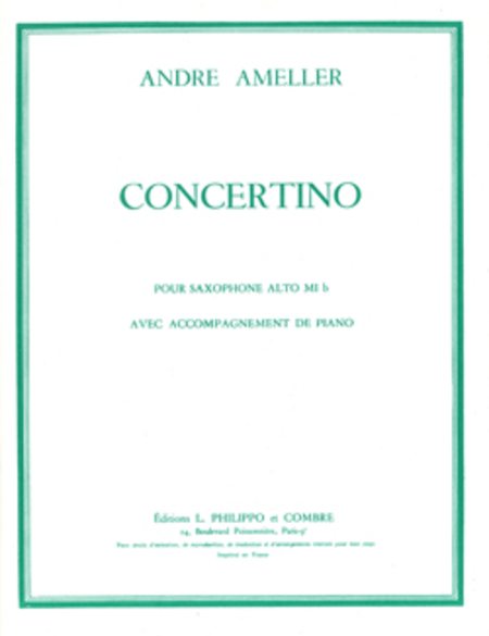 Concertino pour saxophone alto Op.125