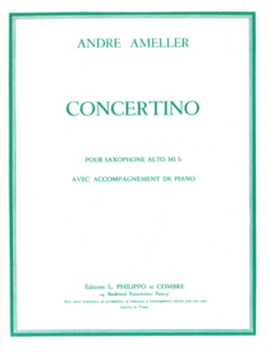 Concertino pour saxophone alto Op. 125