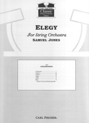 Book cover for Elegy For String Orchestra