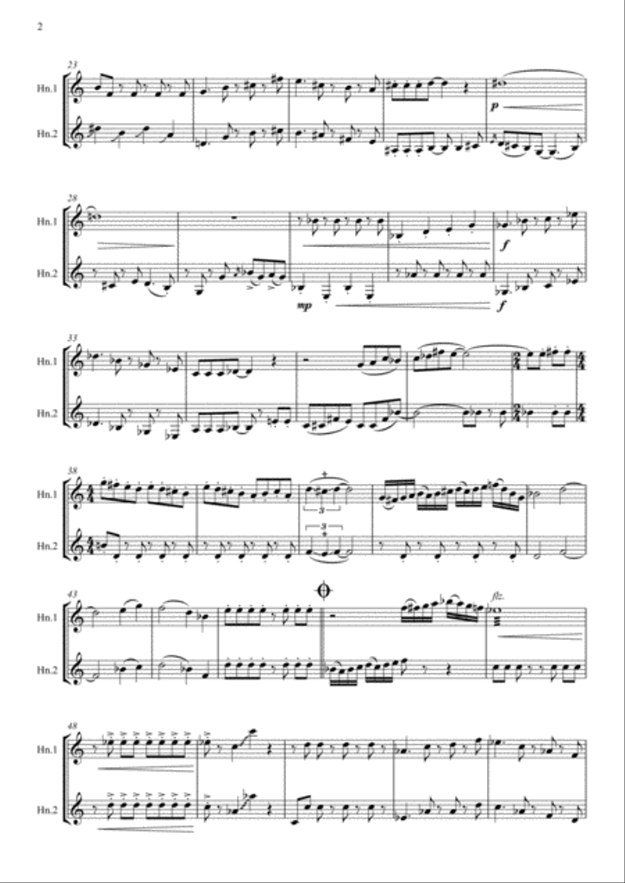 Theme From The Simpsons TM from the Twentieth Century Fox Television Series THE SIMPSONS Brass Duet scores gallery preview page 3