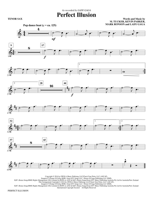 Perfect Illusion - Tenor Saxophone
