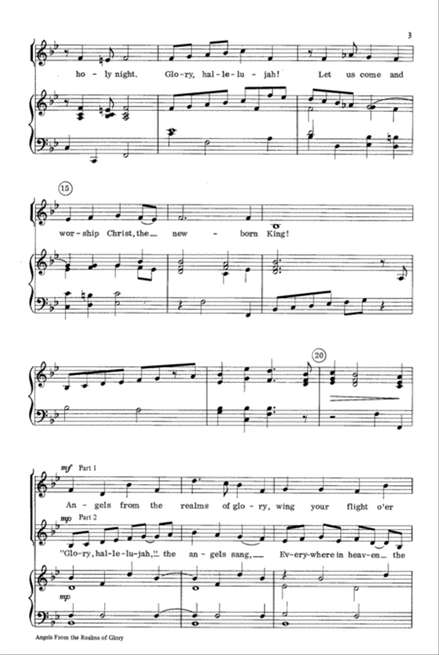 Angels from the Realms of Glory 3-Part scores gallery preview page 3